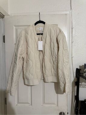 Dear John Quilted Bomber Jacket - Cream